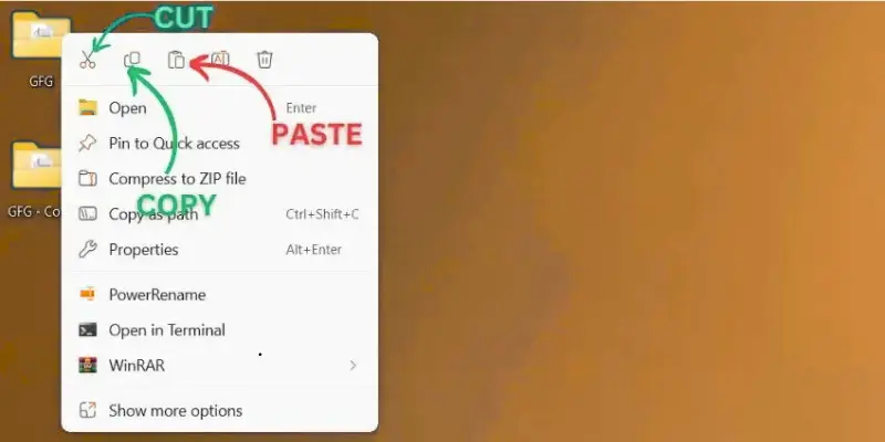 how to copy paste move and delete files