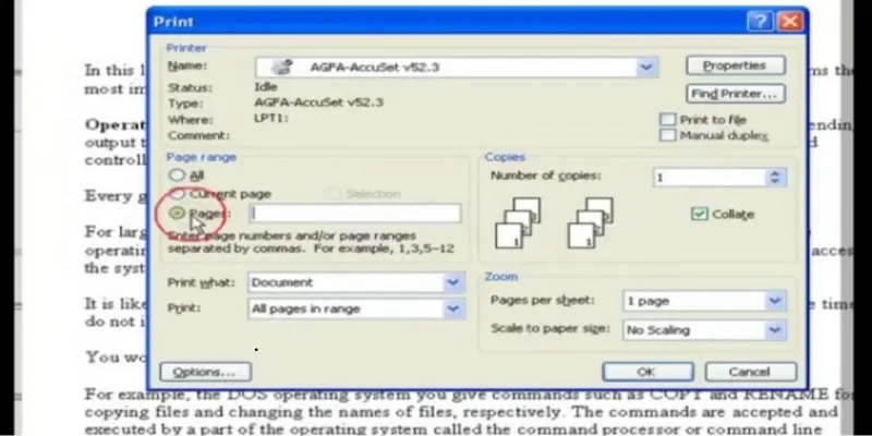 how to print a document