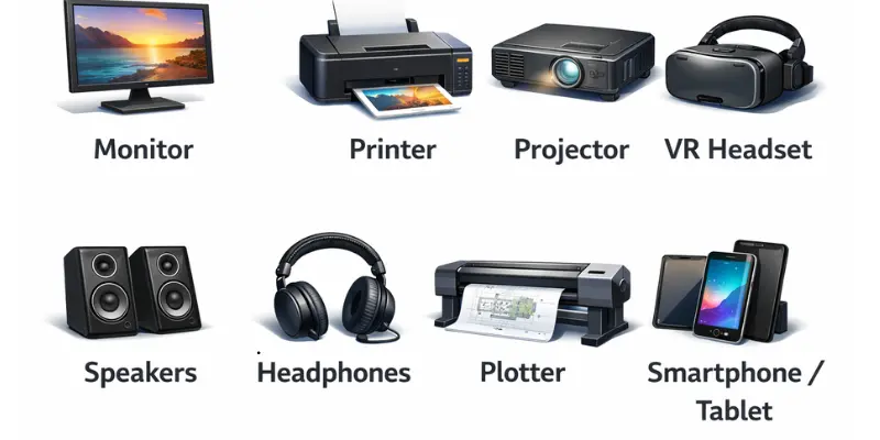 list of common output devices of computer